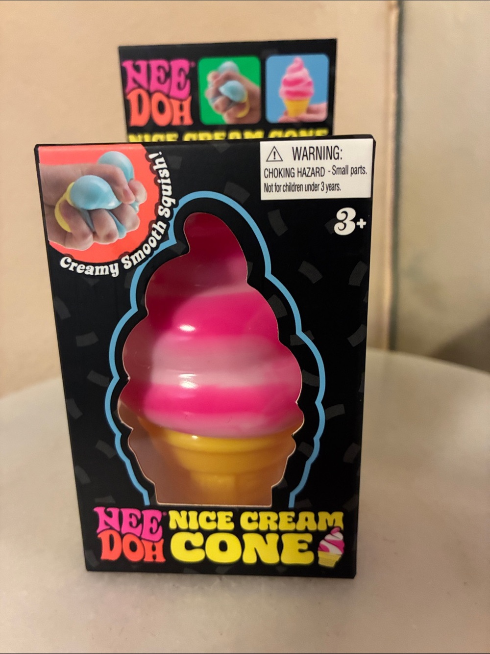 Nice Cream Cone - Pink & Yellow Squishy Toy